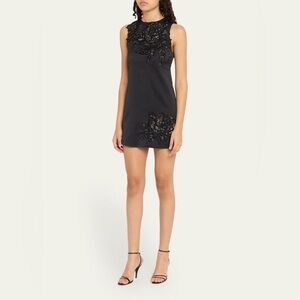 Alice + Olivia Black Mini Dress with Sequin Details
